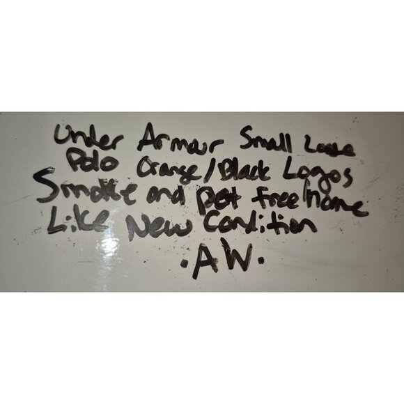 Under Armour Mens Loose Fit Polo Shirt Orange & Black Size S - Picture 6 of 6